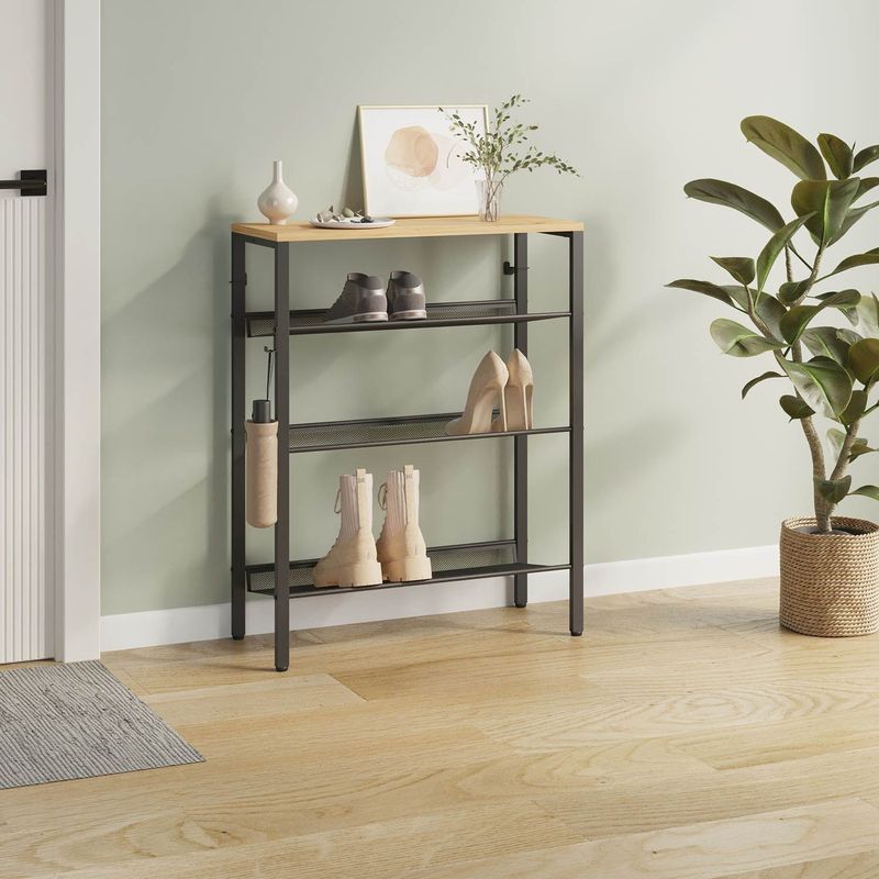 Этажерка 4ярусн. "Торонто 24Л" ПДОТ24Л (670*260*840мм) (Черный) (ЗМИ)