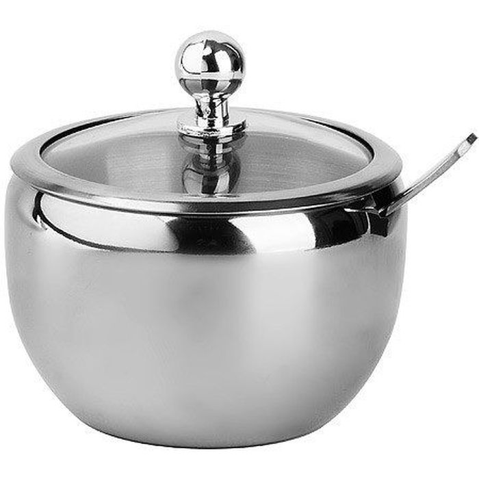 Сахарница МВ40505 (290мл). нерж. стекл.крышка (СКС)