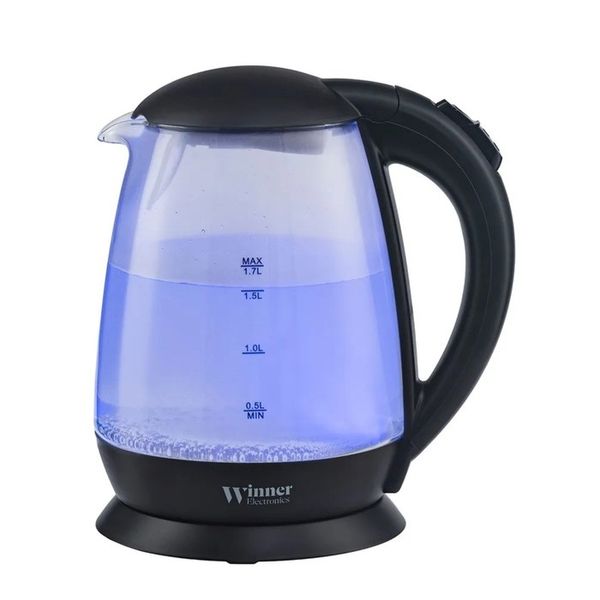 Чайник эл. WR-139 2,2кВт. 1,7л. стекло. диск