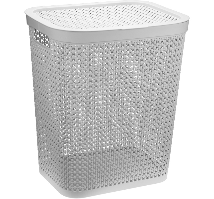 Корзина д/белья 55л. ПИРУЛА КН2615С (смоки)