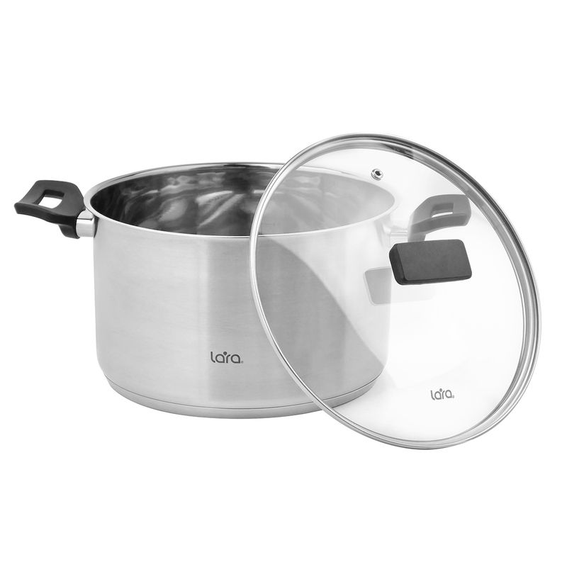 Кастрюля LARA LR02-248 3,9л. Веста (нерж. ст/кр.)