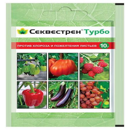 СЕКВЕСТРЕН 10г. (против хлороза и пожелтения листьев) (Ваше Хозяйство) СЕКВЕСТРЕН 10г. (против хлороза и пожелтения листьев) (Ваше Хозяйство)
