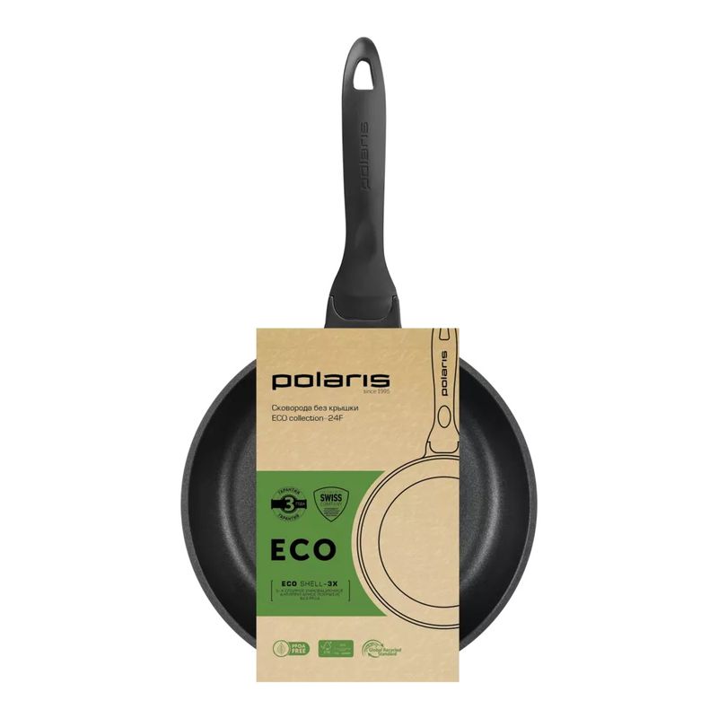 Сковорода ECO collection-24F d24см б/крышки (лит.ал. а/пр. покр.) фиолет. POLARIS Сковорода ECO collection-24F d24см б/крышки (лит.ал. а/пр. покр.) фиолет. POLARIS