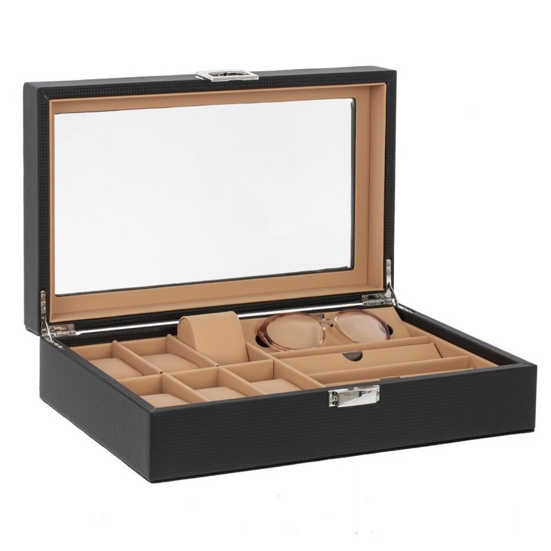 Шкатулка 817100 д/часов и очков (35,5*21,5*9см.)  Р