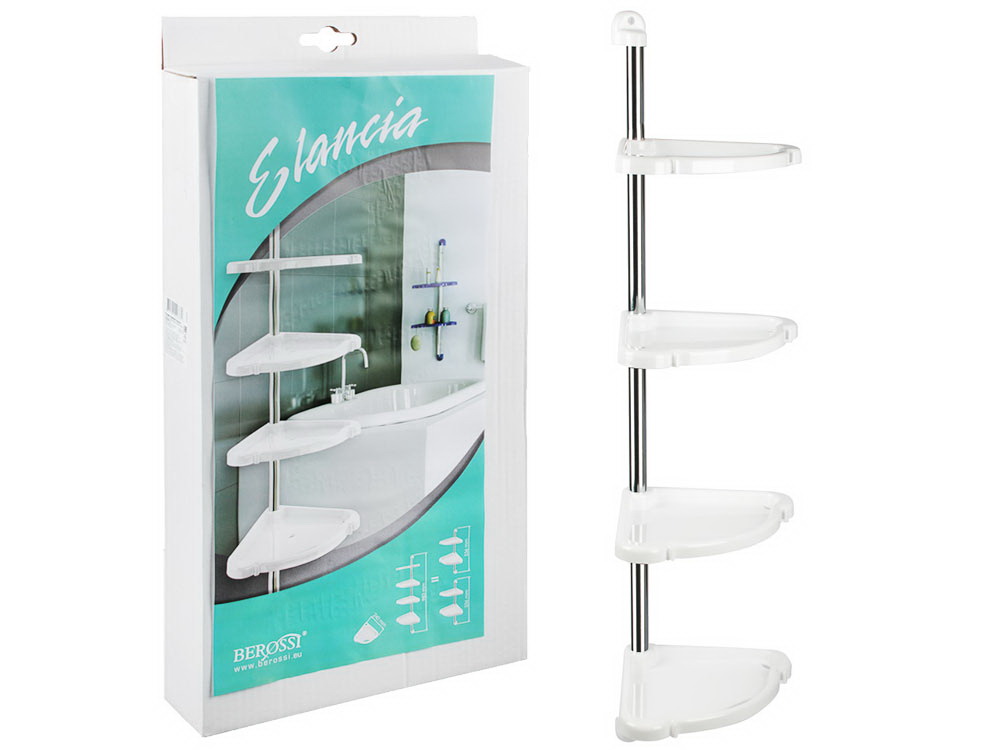 Полка д/ванной угл. 3-х ярусная VENTO 310847 (19*19*41см) Скр.