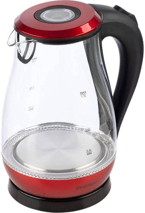 Чайник эл. ENERGY Е-204 2,2кВт. 1,7л. (стекло) диск 164140 Скр.