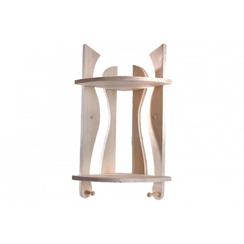 Полка угловая 7889 2-х ярусная резная