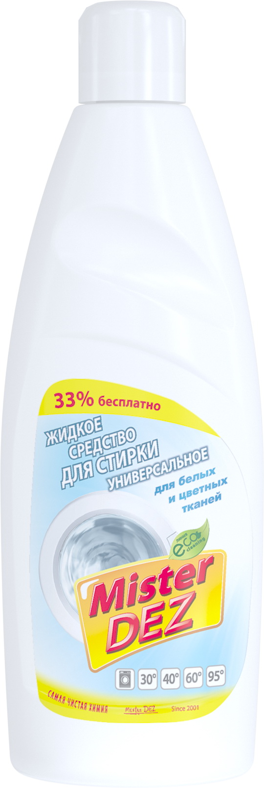 Гель д/стирки MISTER DEZ Eco-Cleaning Professional 90933/932 (д/цветных тканей) 1,0л.