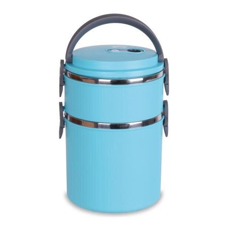 Термоконтейнер BK-4371 двойной 0,85/1,85л нерж/пл.