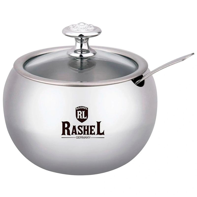 Сахарница R-1800 +ложка (400мл. нерж.)