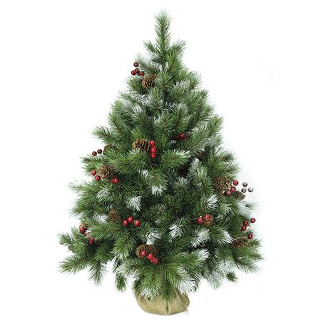 Ель "ICE TIFFANY" 0.6м. 1020706 заснеженная с шишками и ягодами