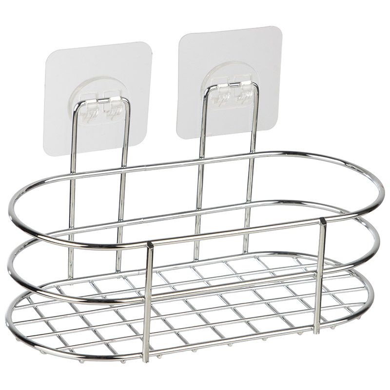 Корзинка подвесная BASIC 110762 овал. (самоклеющ. основа, хром.) Скр