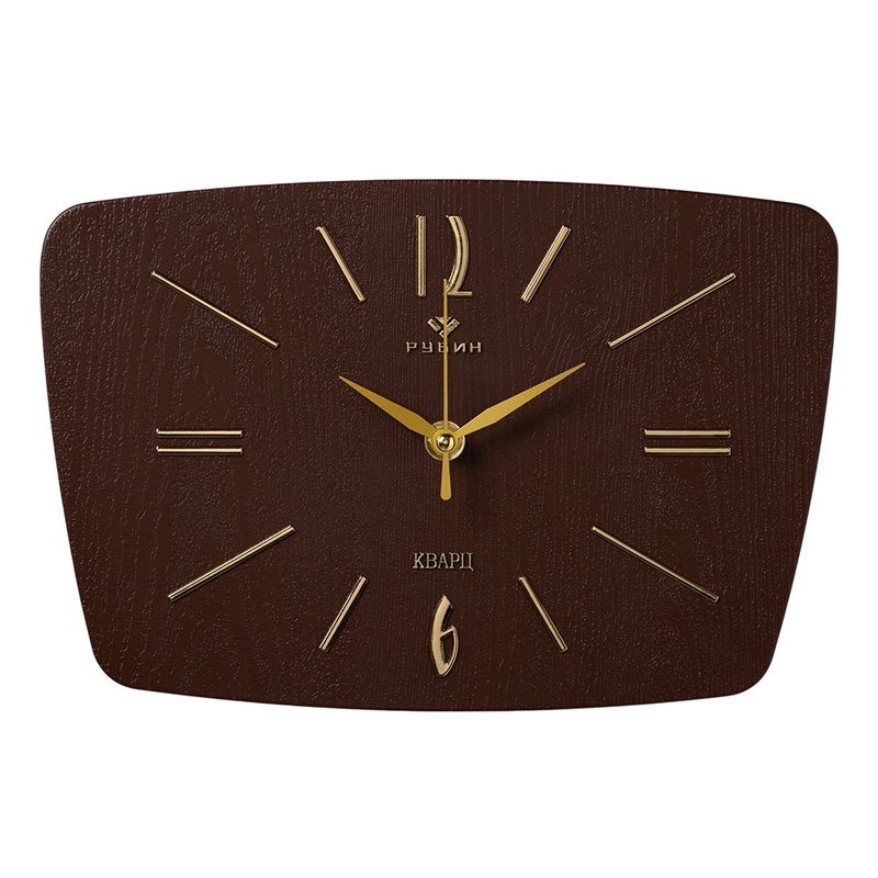 Часы настенные 2618-011 "Рубин" коричневый+золото "Ретро"