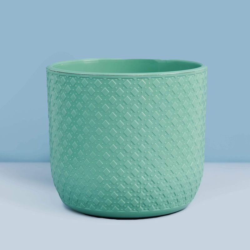 Горшок д/цв. КЛЕВЕР 3,2л. со вставкой 1749 (нефритовый) ДП