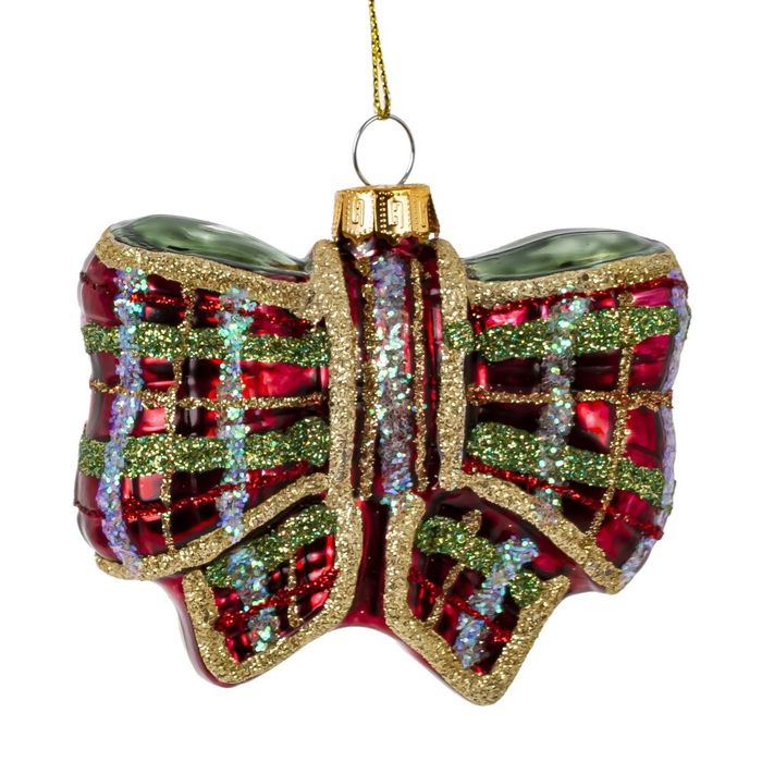 Подвесн.украш. "Бантик" 813825 8,5*3*7,5см  (стекло) Р