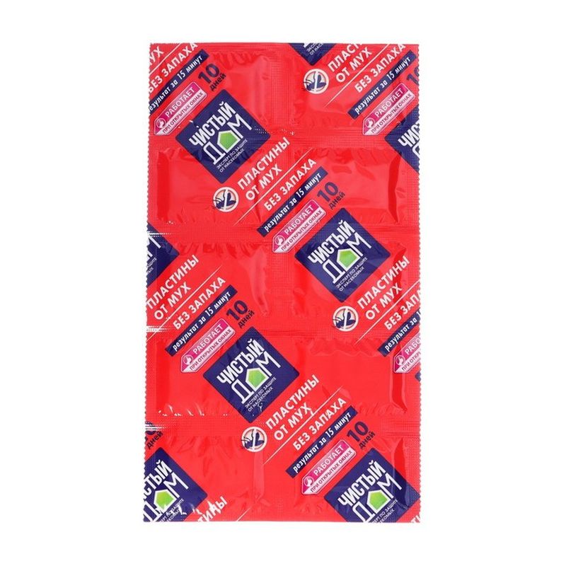 Пластины от комаров ЧИСТЫЙ ДОМ длительного действия (б/запаха) 02-603 (ТЭ)