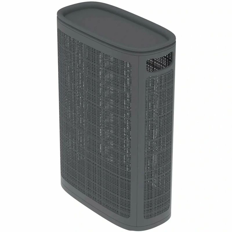 Корзина д/белья  45л. АП 1068 "Лён" (430*200*600мм.) графит А-П