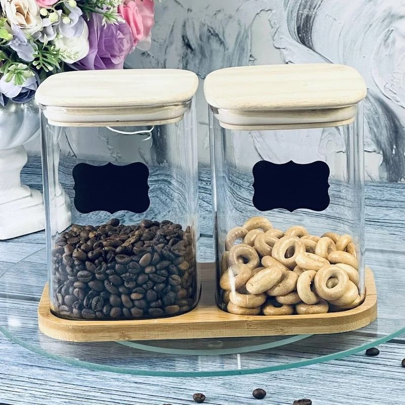 Набор банок д/сып.прод. 160-245 (2шт.) на подставке