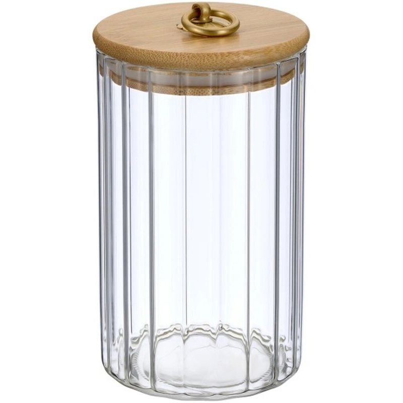Банка д/сып.продуктов 93-HO-TO-01-800 0,8л. TORRE (стекло с бамб.кр.)