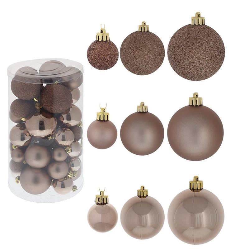 Шары (набор 40шт.) d3/4/5/6см. 722968 "Молочный шоколад" Р.