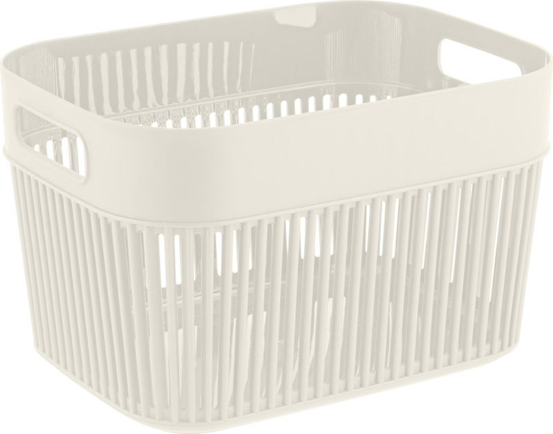 Корзина д/хранения Keeplex Дождь ПЦ1410 3,0л. (21*15,5*13,0см.) (Белое облако) с ручками