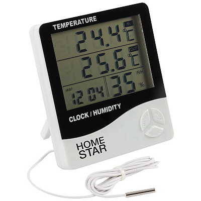 Термометр-гигрометр цифровой HOMESTAR HS-0109 104304 (с выносным датчиком) СКР