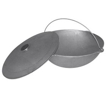 Казан чуг. Укр. 12,0л. "Туризм" походный d40см. 1612-6 с ал. крышкой