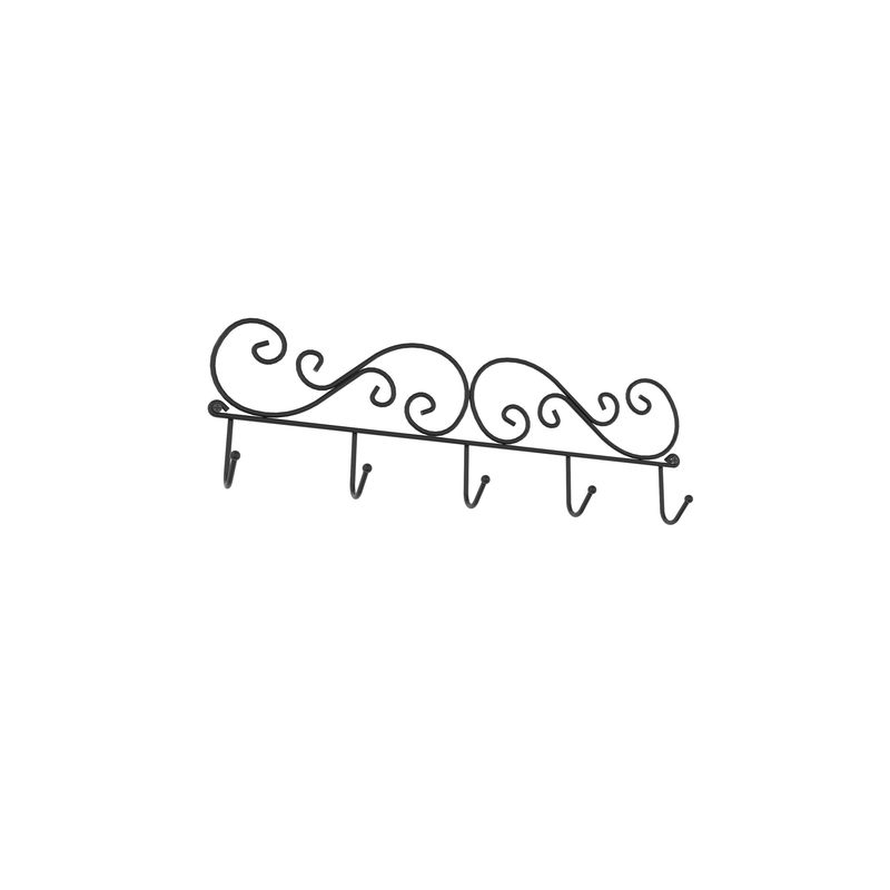 Вешалка настенная "Кружева 5" ВН 276 Ч/К (Коричневый/Черный) (ЗМИ)