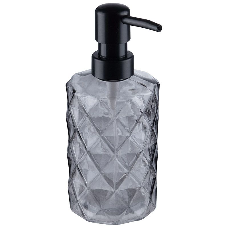 Дозатор д/жидк.мыла 110796 Crystalite 330мл. серый (стекло) Скр.
