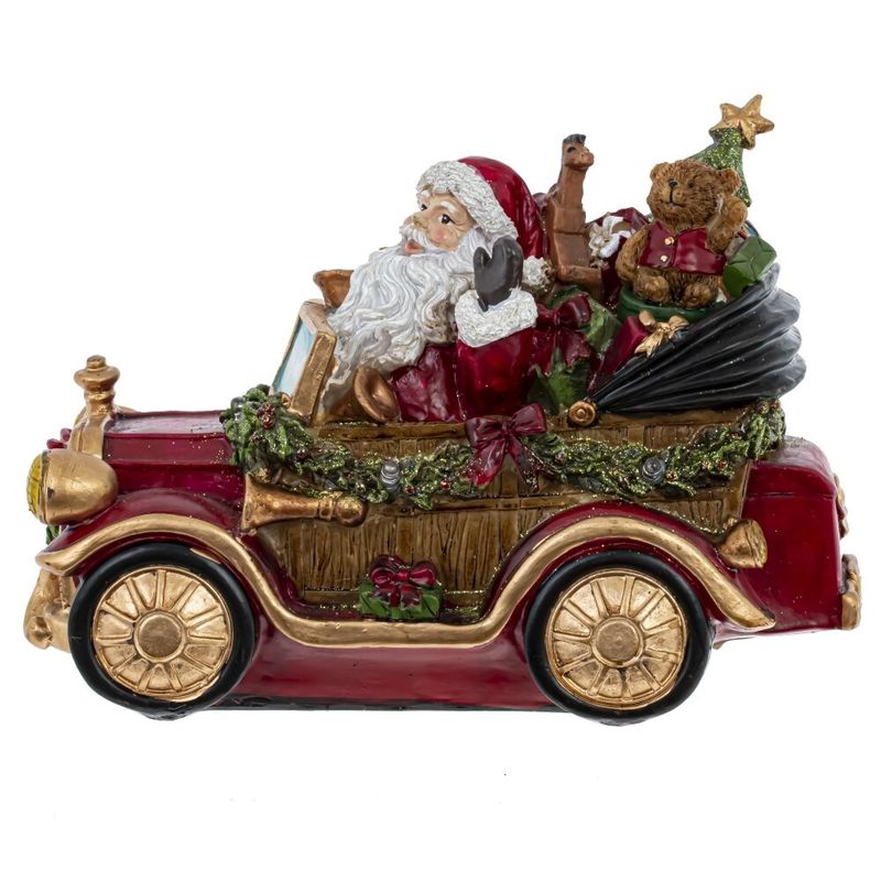 Фигурка "Дед Мороз на машине" 755442 25*12*16см. (с подсветкой)