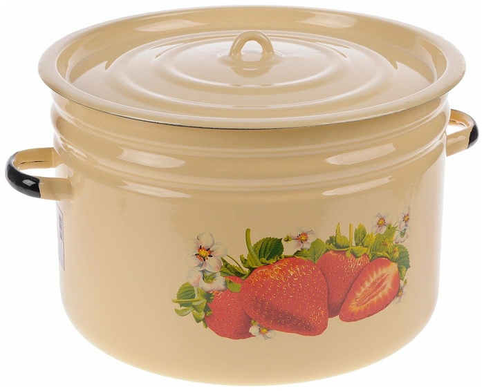 Кастрюля эмал. 12,5л. 1с300с Чер.