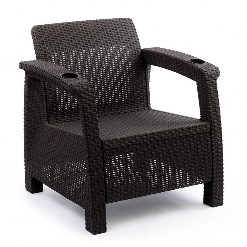 Кресло РОТАНГ-плюс М8839 (мокко) б/подушки 730*700*790мм.