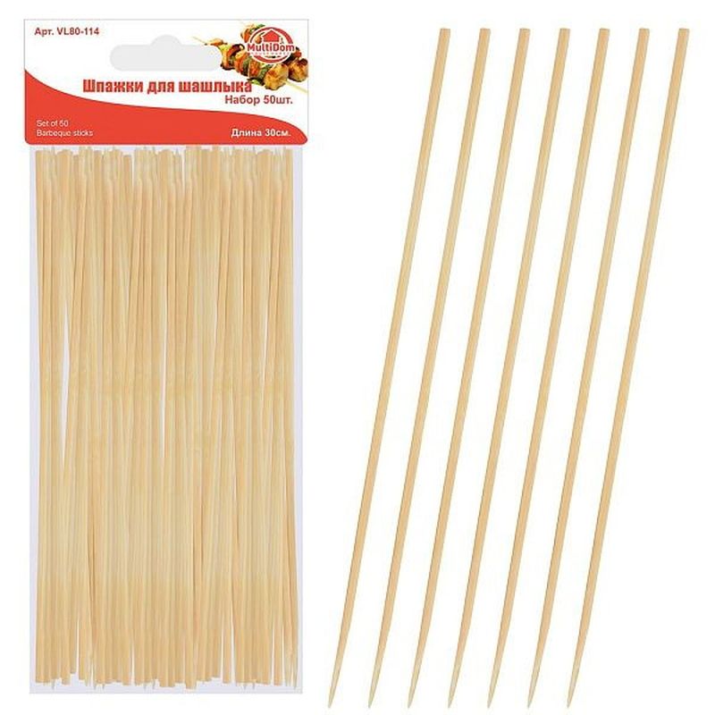 Шпажки д/шашлыка VL80-114 (50шт.) 30см. Мд