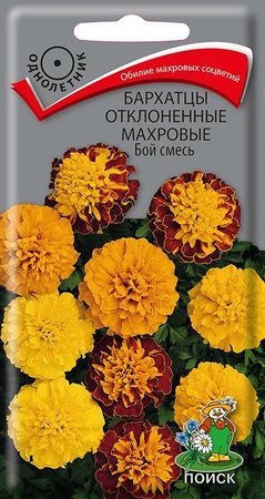 Бархатцы отклоненные махровые БОЙ смесь 0,4гр. (Поиск)