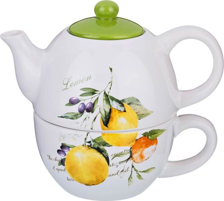 Чайный набор (2пр.) 230-162 "Итальянские лимоны" (чайник+чашка) ВД