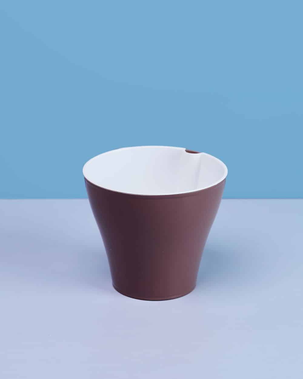 Горшок д/цв. АФИНА 1,0л. со вставкой 1118 (мокко) ДП