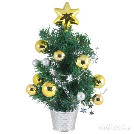 Ель декорированная SY15CJHW-009B 30см. 003271 Скр