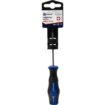 Отвертка крест. PH 0*75мм 646-317 Ultra Grip КОБАЛЬТ CR-V, двухкомп. рукоятка