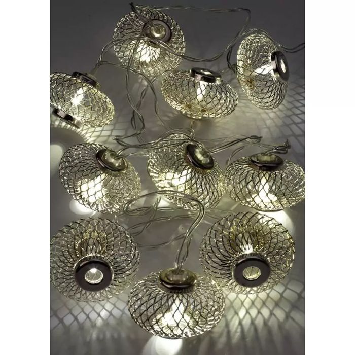 Гирлянда эл. "Фонарики" 10LED КОС GIR-B120 (хром. мет.)