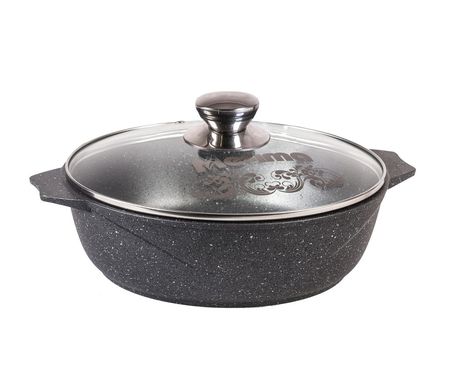 Кастрюля-жаровня Мечта 4,0л. а/пр. "Гранит" 34701 ст/крышка