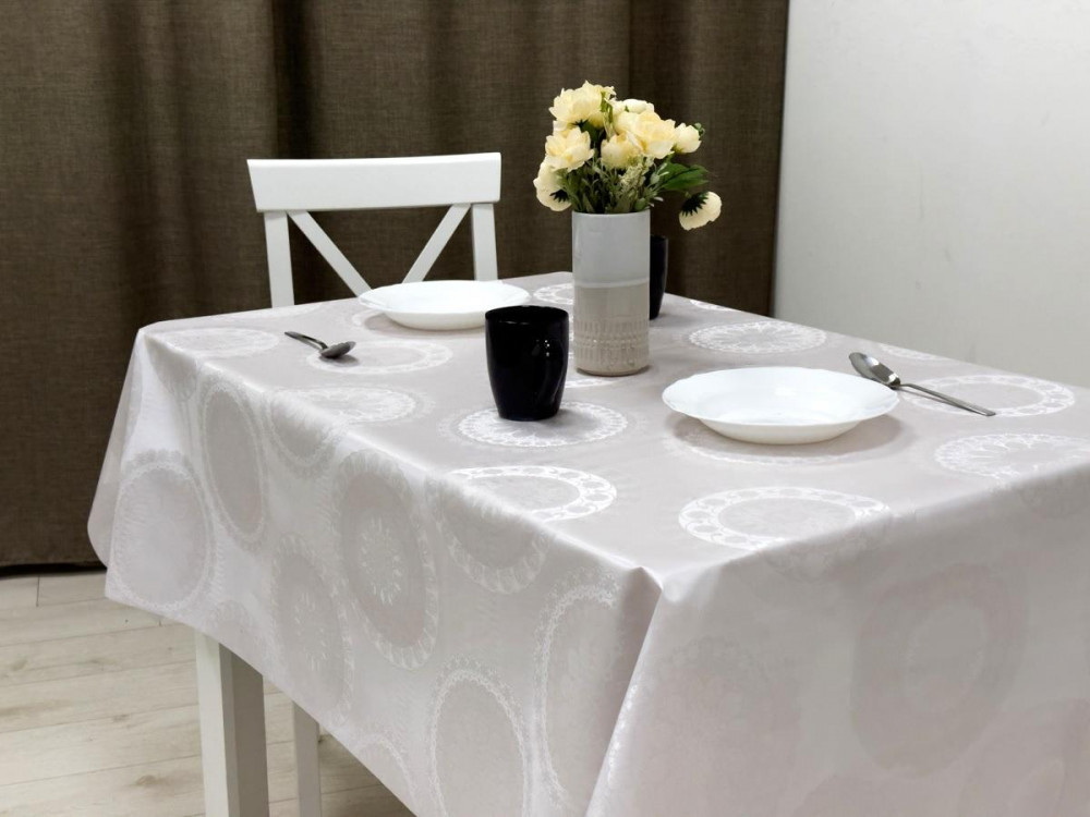 Клеенка АФИНА SY-041А-1 (1,4*20м.) Белое солнце 12849