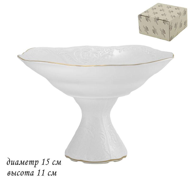 Конфетница 226-027 "Maria Gold" на ножке (подар. уп.)