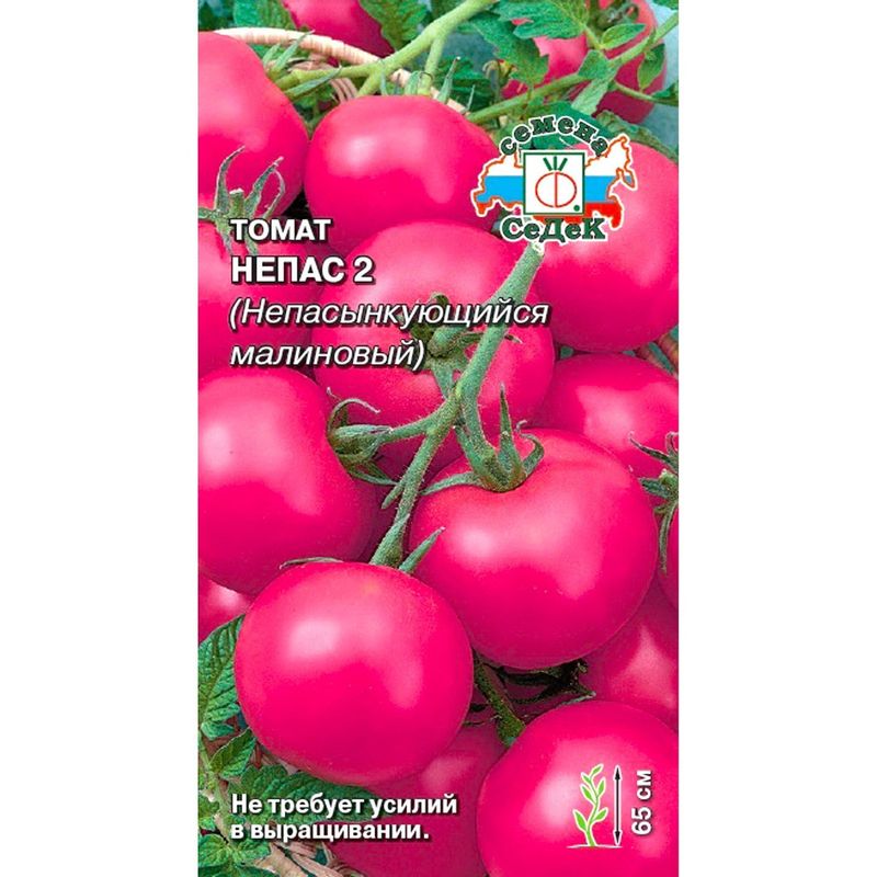 Томат НЕПАС  2 НЕПАСЫНКУЮЩИЙСЯ Малиновый F1 0,1гр. (СеДек)