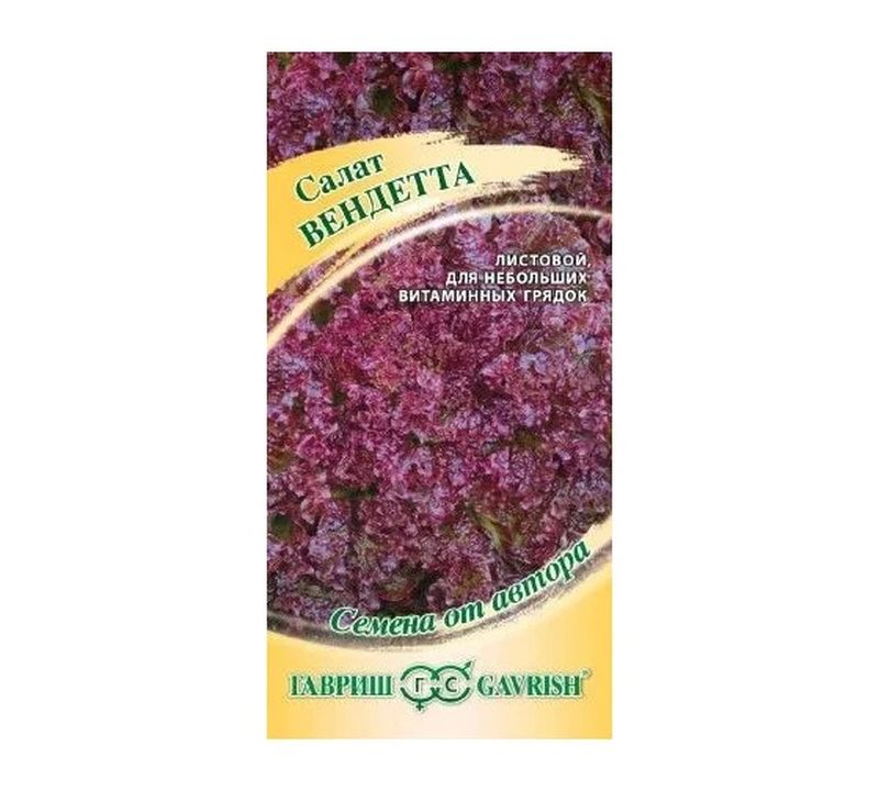 Салат ВЕНДЕТТА 0,5г. мини, красный, маслянистый (Гавриш)