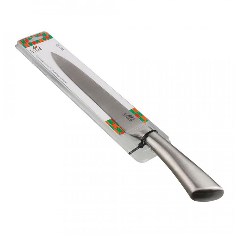 Нож 20,0см. AST-004-НК-204 "ФЕРРА" разделочный, мет.ручка