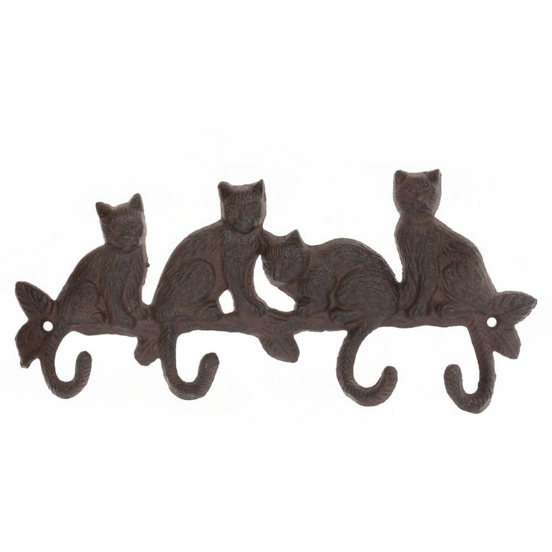 Вешалка на 4 крючка 749183 "Кошки" (29*3,5*13,5см) чуг. Р