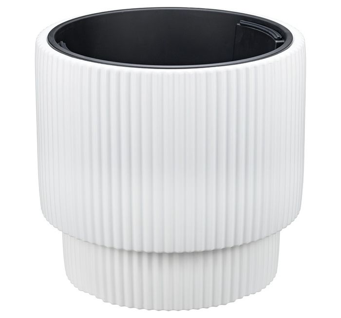 Кашпо СТРИП 30л. d39,0см. КН3413Б со вставкой (Белый)
