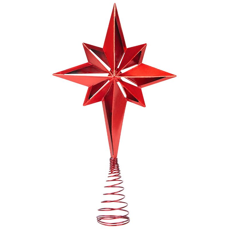 Верхушка РОЖДЕСТВЕНСКАЯ ЗВЕЗДА 108606 (красный) Скр