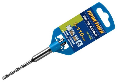 Бур (сверло по бетону) SDS-plus ПРАКТИКА  5*110мм 033-574 "Профи"