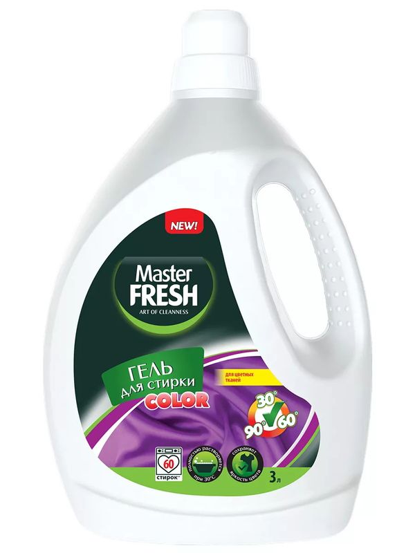 Гель д/стирки Master FRESH 3,0л. 7183/7897 COLOR (Арвитекс)
